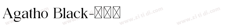 Agatho Black字体转换